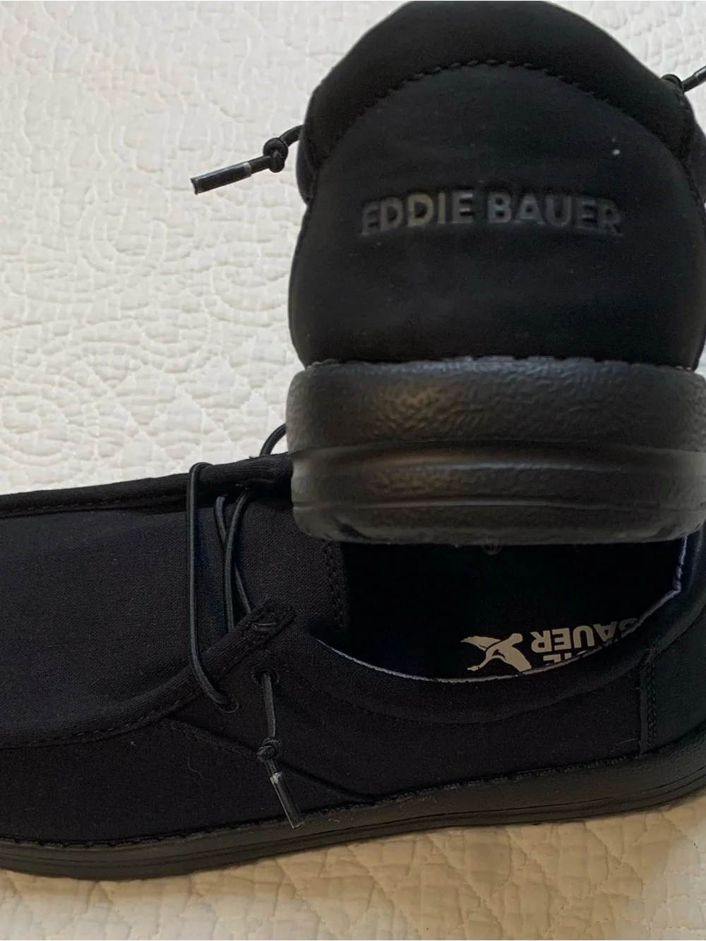 Eddie Bauer Black Slip-Canvas Loafers